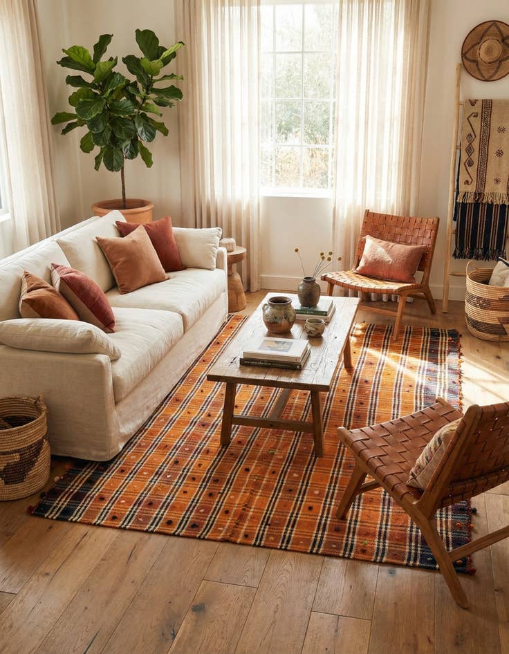 Detail image of  5' 4 x 6' 6 Jajim Rug