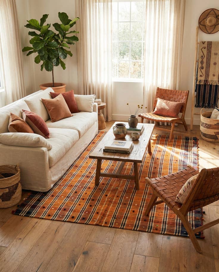Detail image of 5' 4 x 6' 6 Jajim Rug