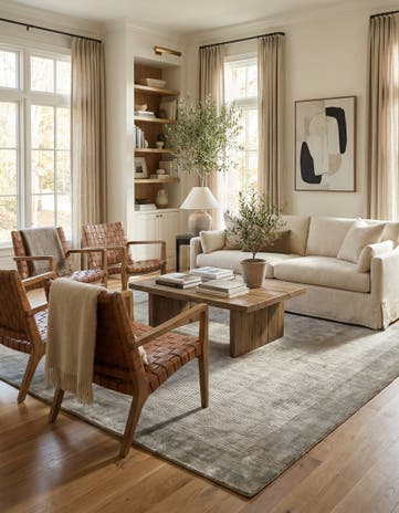 5' 7 x 7' 10 Hand Knotted Darya Wool Rug