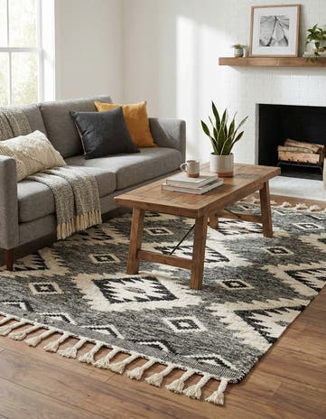 4' 1 x 6' 1 Hand Woven Arizona Wool Rug