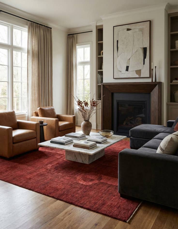 Detail image of  8' 4 x 11' 2  Hand Knotted Modern Ziegler Rug