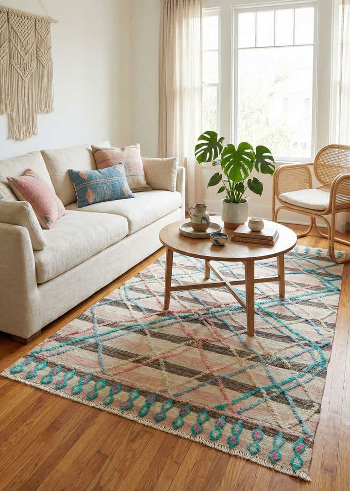 4' x 6' 1 Hand Knotted Darya Wool Rug