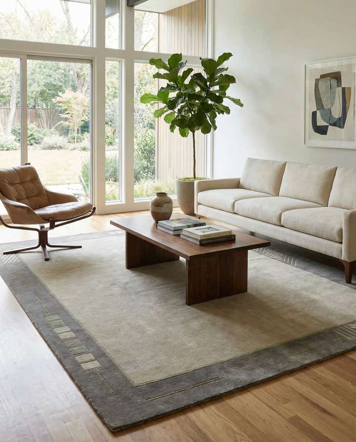 6' 7 x 8' 2 Hand Knotted Tibet Wool Rug