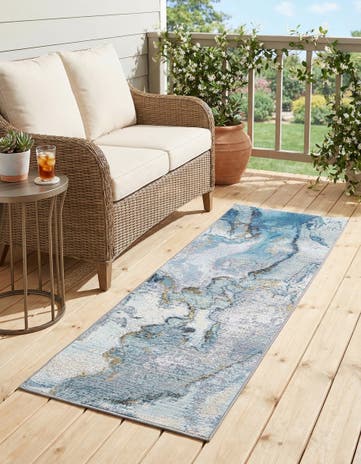 2' x 5' Easy-Clean Modern Indoor / Outdoor Runner Rug