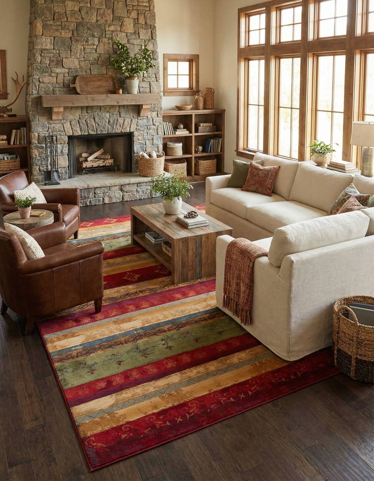 Detail image of 12' x 16'  Washable Modern Indoor / Outdoor Rug