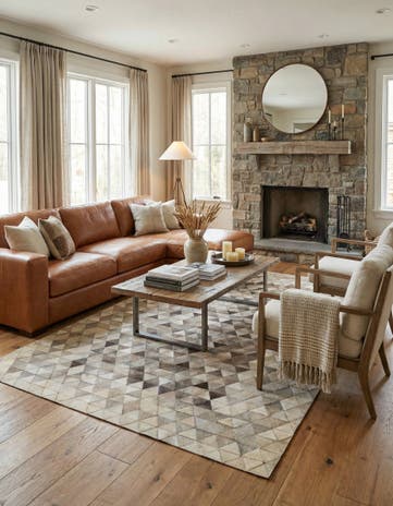 5' 1 x 7' 11 Cowhide - Patchwork Rug