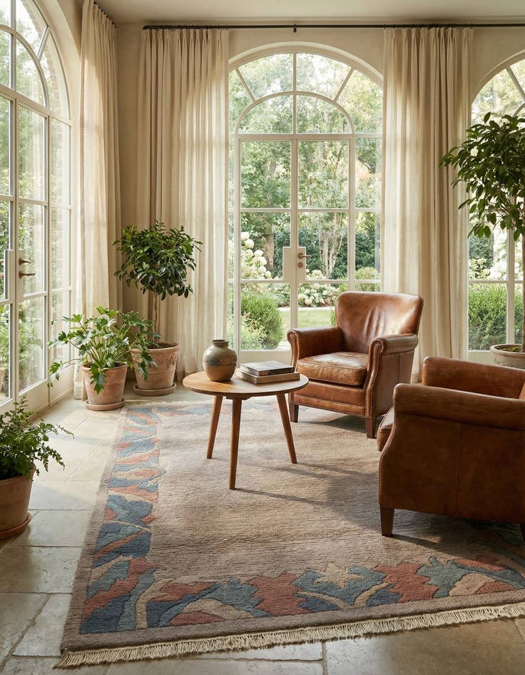 Detail image of 4' x 6' 2  Hand Knotted Tibet Wool Rug