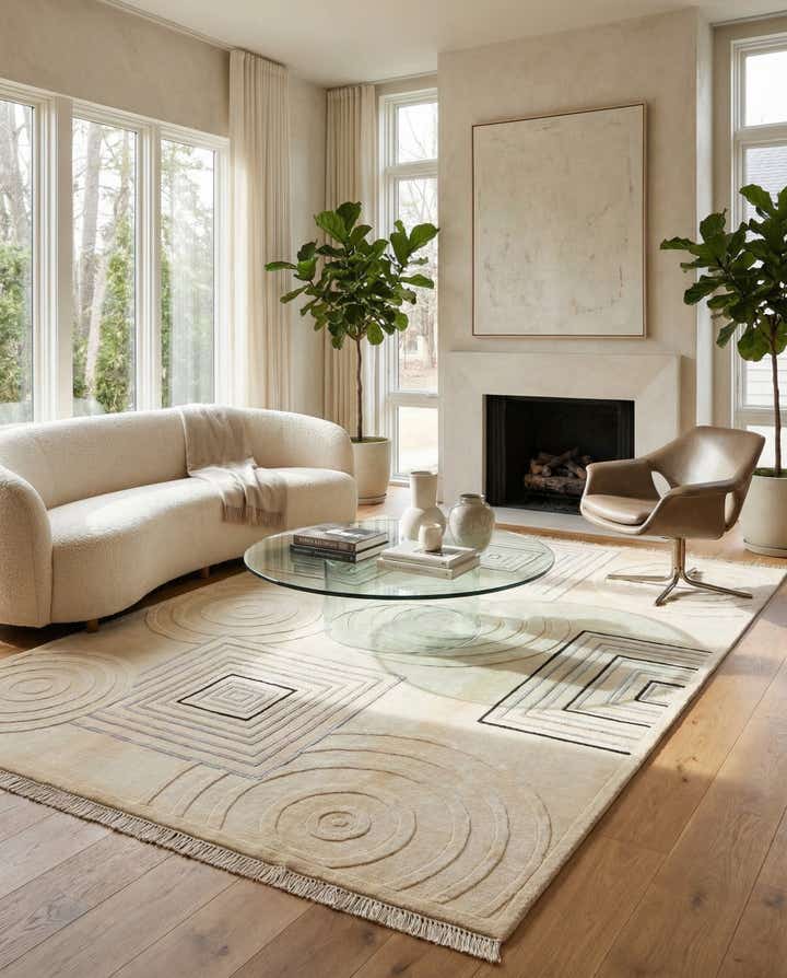 5' 6 x 7' 11 Hand Knotted Darya Wool Rug