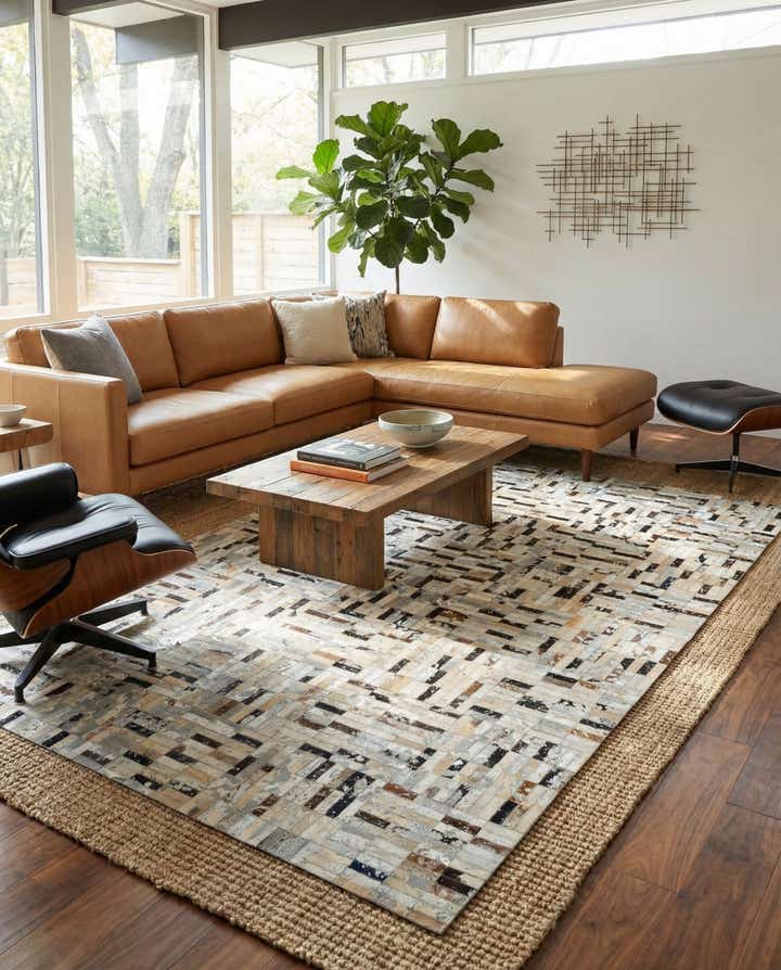 5' x 8' Cowhide - Patchwork Rug