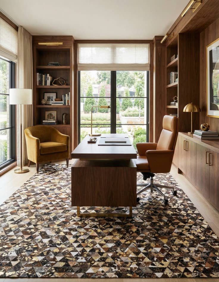 Detail image of 7' 11 x 10' Cowhide - Patchwork Rug