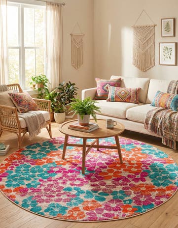 7' x 7' Azalea Round Rug