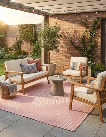 7' x 10' Easy-Clean Modern Indoor / Outdoor Rug
