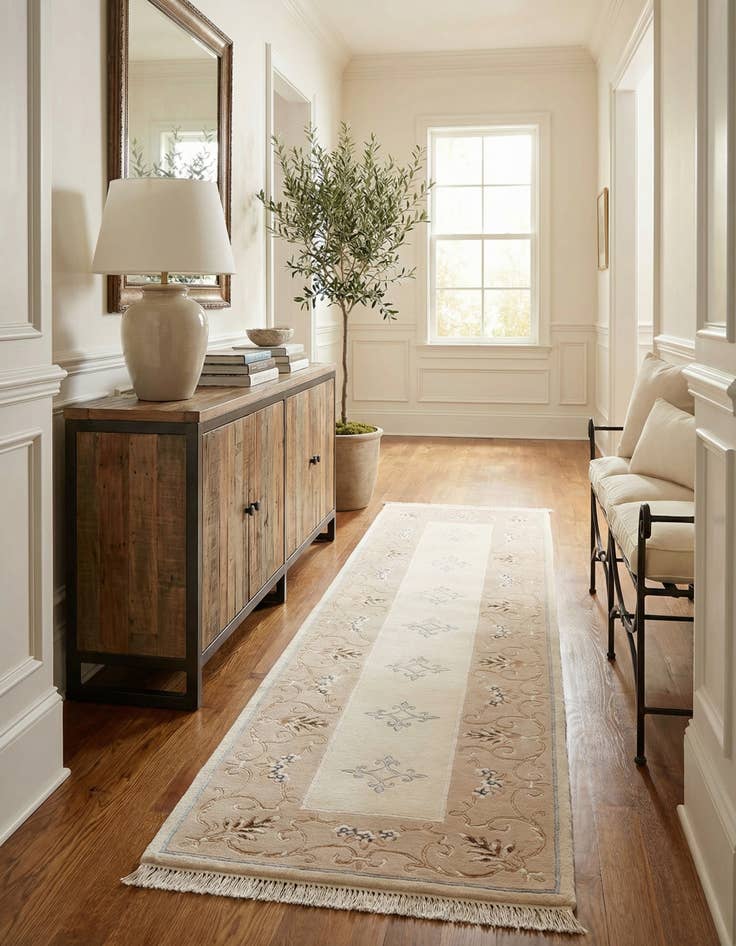 Detail image of 2' 9 x 9' 11  Hand Knotted Darya Wool Runner Rug