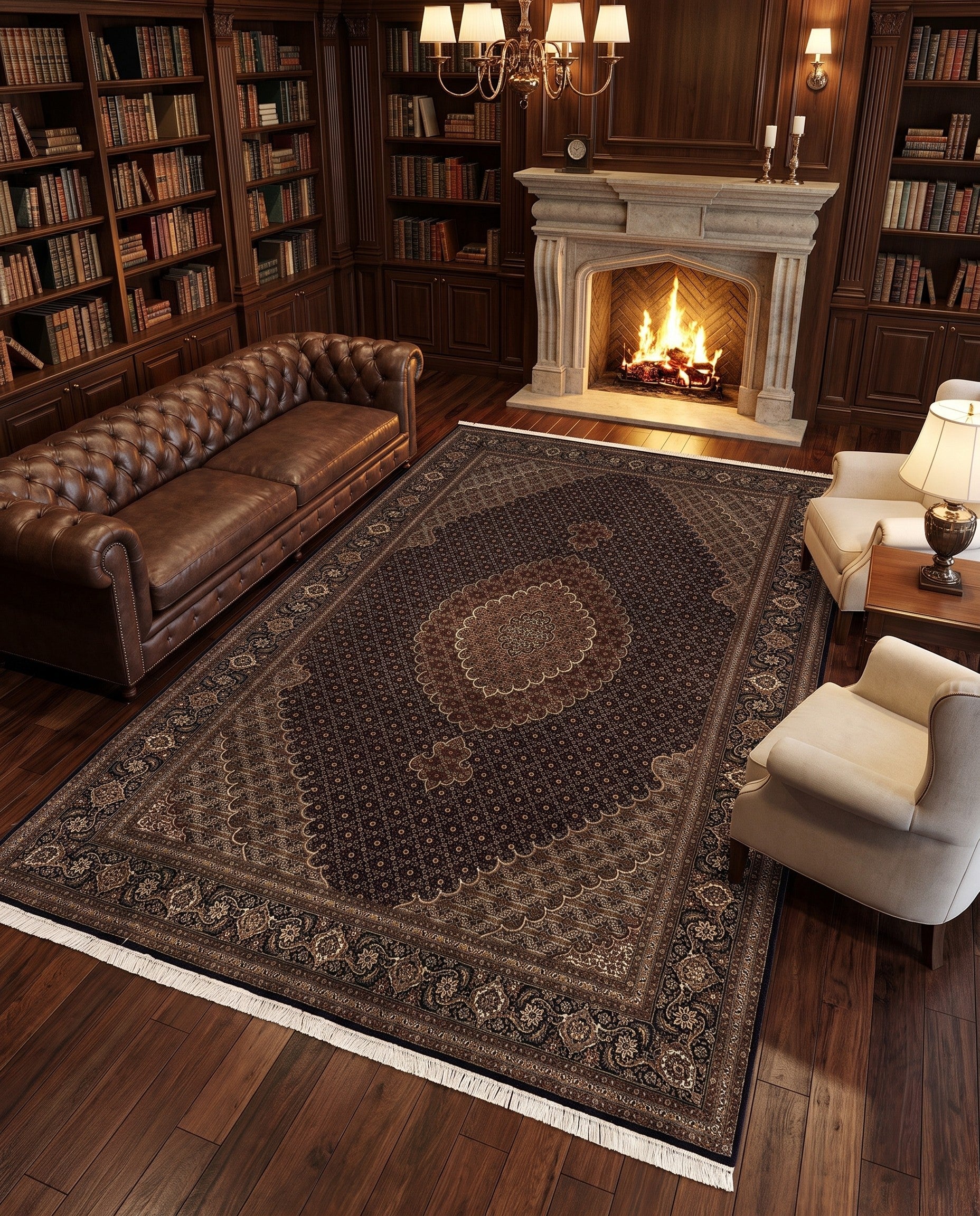 6' 7 x 9' 11 Tabriz Mahi Rug