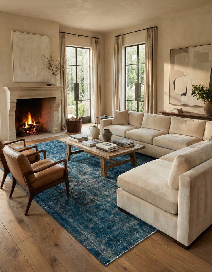 Detail image of 9' 7 x 12' 6  Hand Knotted Ultra Vintage Persian Wool Rug