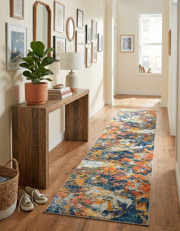 2' 7 x 12' Washable Vivid Runner Rug