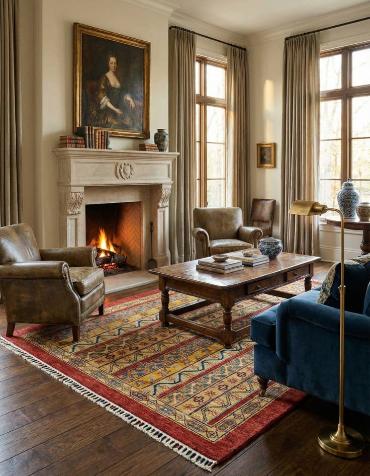 Detail image of 3' 9 x 5' 10  Hand Knotted Ariana Ziegler Rug