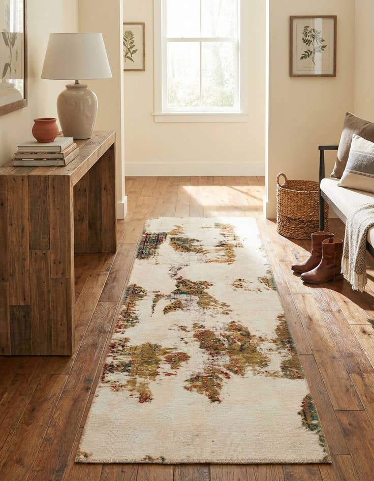 Detail image of 3' 2 x 8' 6  Hand Knotted Ultra Vintage Persian Wool Runner Rug