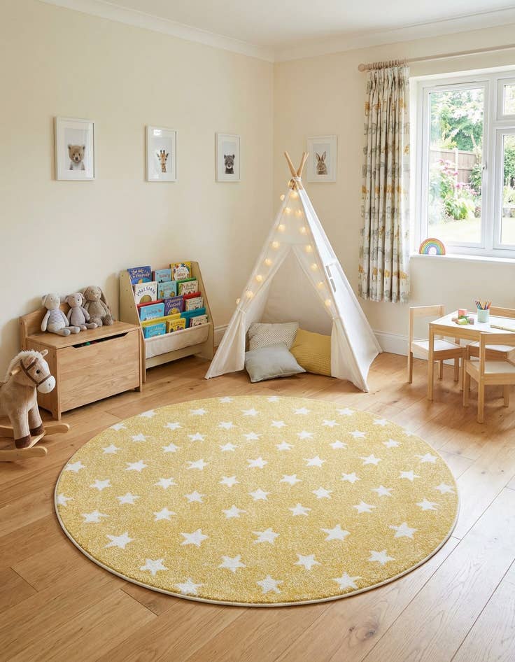 Detail image of 6' x 6' Whimsy Kids Round Rug