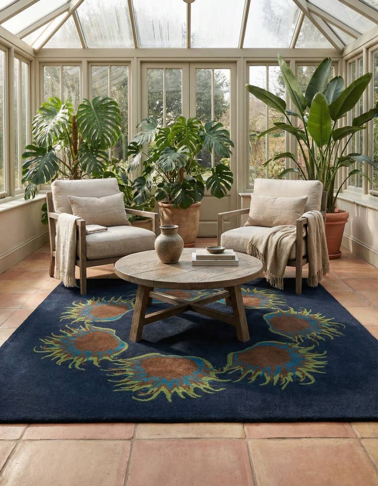 Detail image of 7' 3 x 7' 6 Luna Wool Square Rug