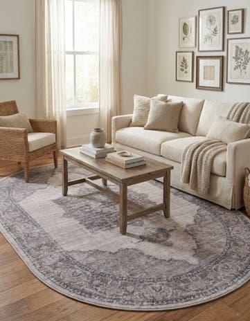 6' x 9' Washable Mangata Oval Rug