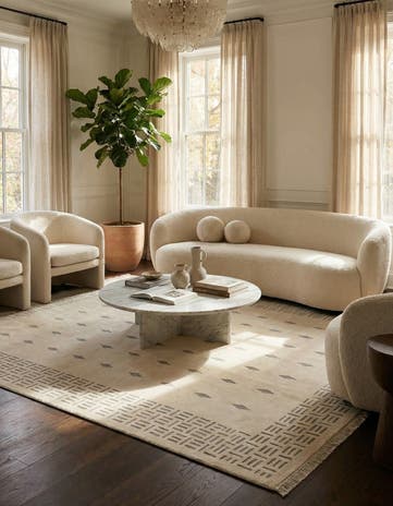 6' 8 x 9' 10 Hand Knotted Darya Wool Rug