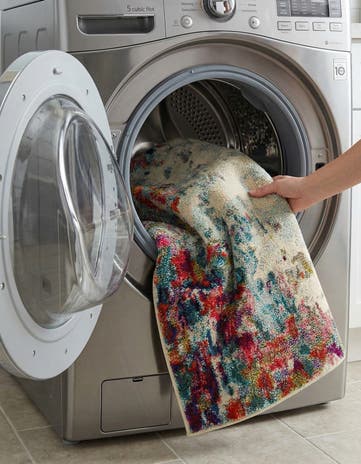 Washable Theia Square Rug