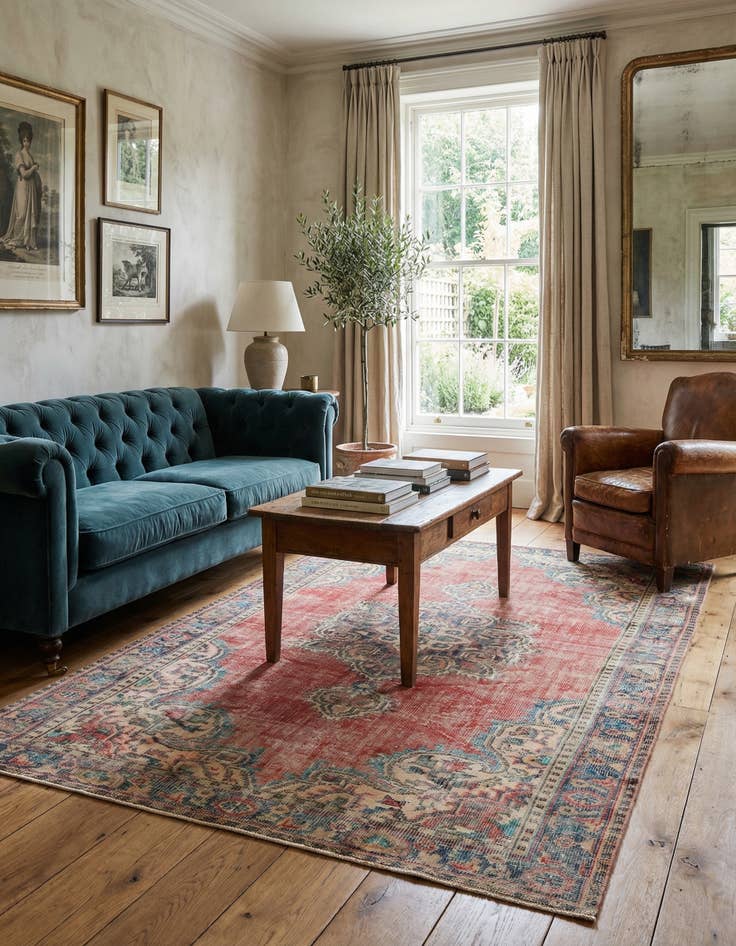 Detail image of  6' 5 x 9' 4 Ultra Vintage Wool Rug