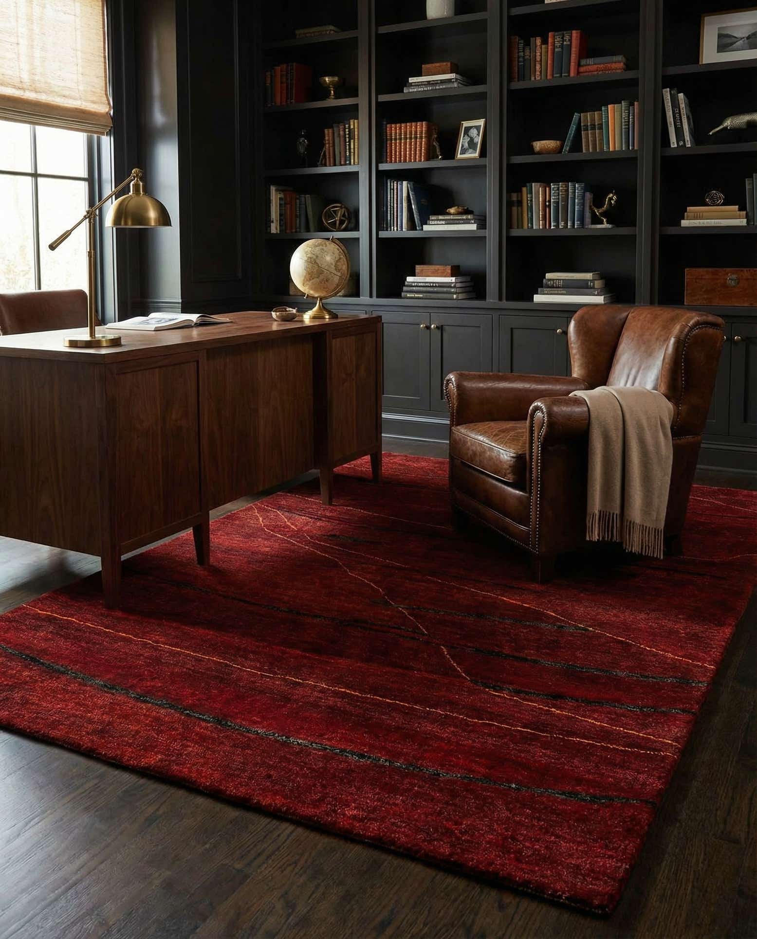 4' 10 x 6' 7 Hand Knotted Gabbeh Wool Rug