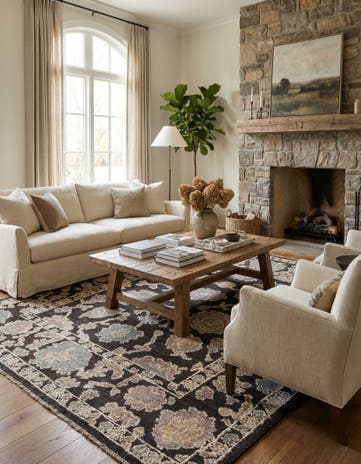 8' 4 x 10' 6 Hand Knotted Oushak Wool Rug
