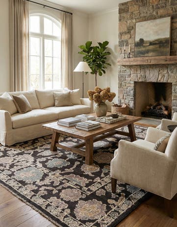 8' 4 x 10' 6 Hand Knotted Oushak Wool Rug