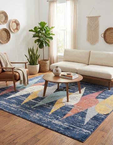 Blue Tagine Square Rug
