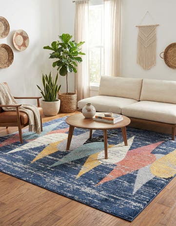Blue Tagine Square Rug