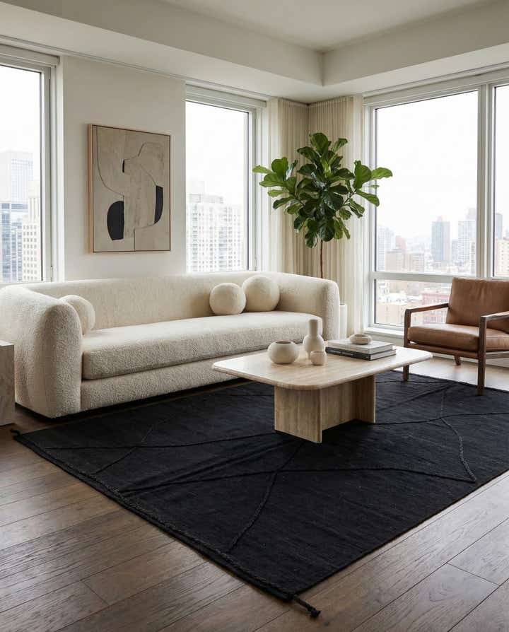 7' x 9' 10 Hand Woven Kilim Modern Wool Rug