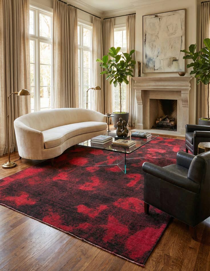 Detail image of 6' 8 x 9' 6  Hand Knotted Ultra Vintage Persian Wool Rug