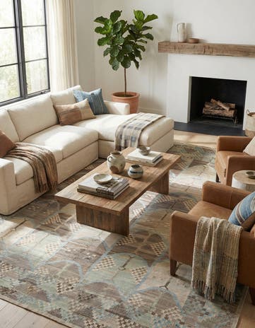 8' 6 x 9' 3 Hand Knotted Marok Kilim Rug