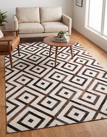 4' x 5' 5 Cowhide Leather Rug