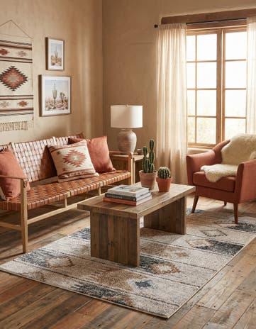 4' x 6' Eco Southwestern Rug