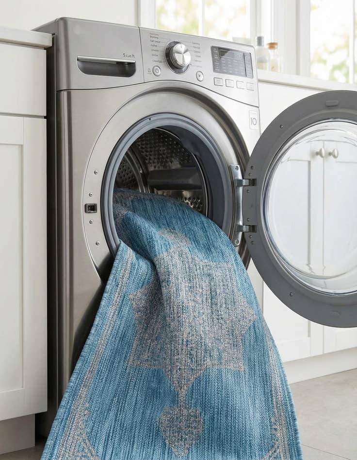 Detail image of 2' x 6'  Washable Traditional Indoor / Outdoor Runner Rug