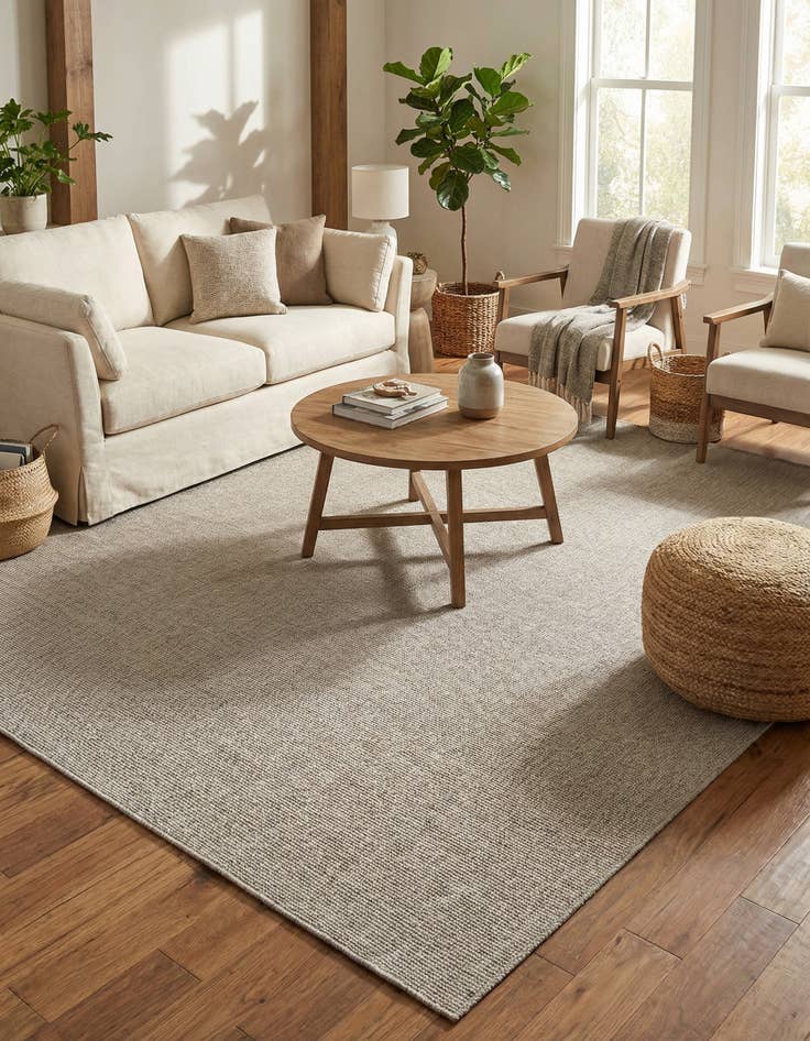 Detail image of 10' x 10'  Washable Solid Indoor / Outdoor Square Rug