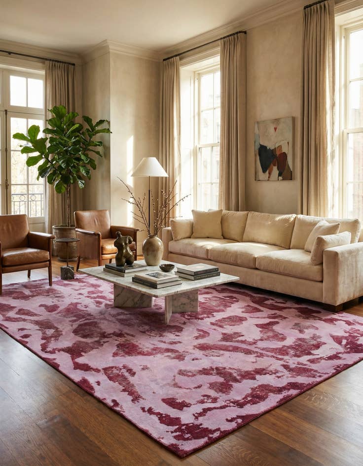 Detail image of 9' 2 x 12'  Hand Knotted Ultra Vintage Persian Wool Rug