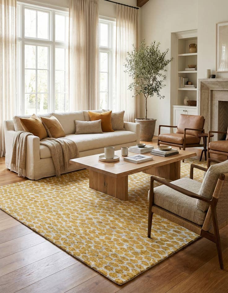 Detail image of 8' 1 x 10' 1  Hand Knotted Moroccan Wool Rug