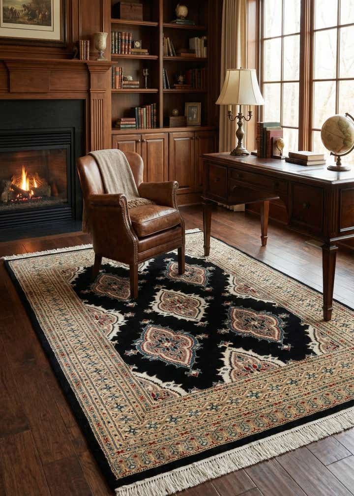 4' 3 x 5' 8 Hand Knotted Bokhara Rug