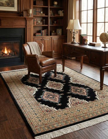4' 3 x 5' 8 Hand Knotted Bokhara Rug