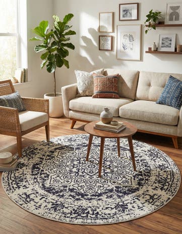 Blue Arlington Round Rug