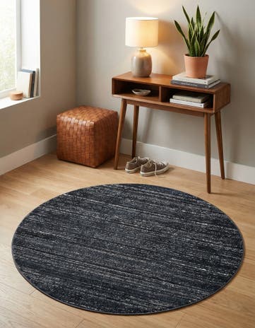 Jill Zarin Navy Blue Uptown Round Rug