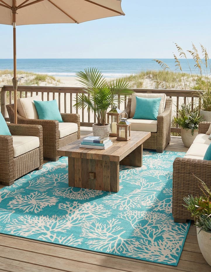 6' x 9' Easy-Clean Coastal Indoor / Outdoo...