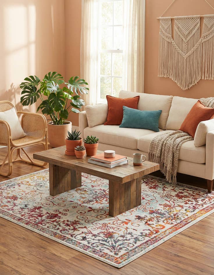 Detail image of 7' 10 x 7' 10 Carrington Square Rug