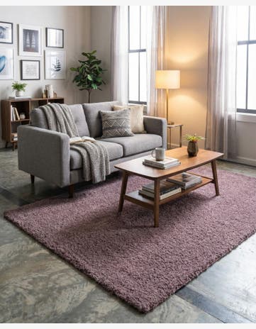 5' x 8' Solid Shag Rug