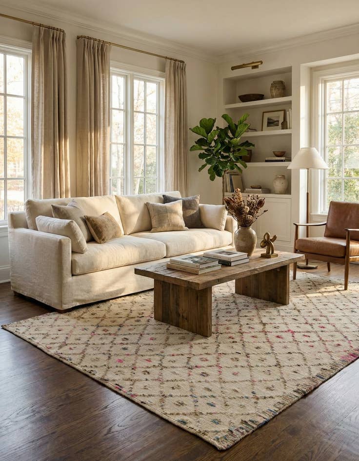 Detail image of 6' 6 x 9' 3  Hand Knotted Darya Wool Rug